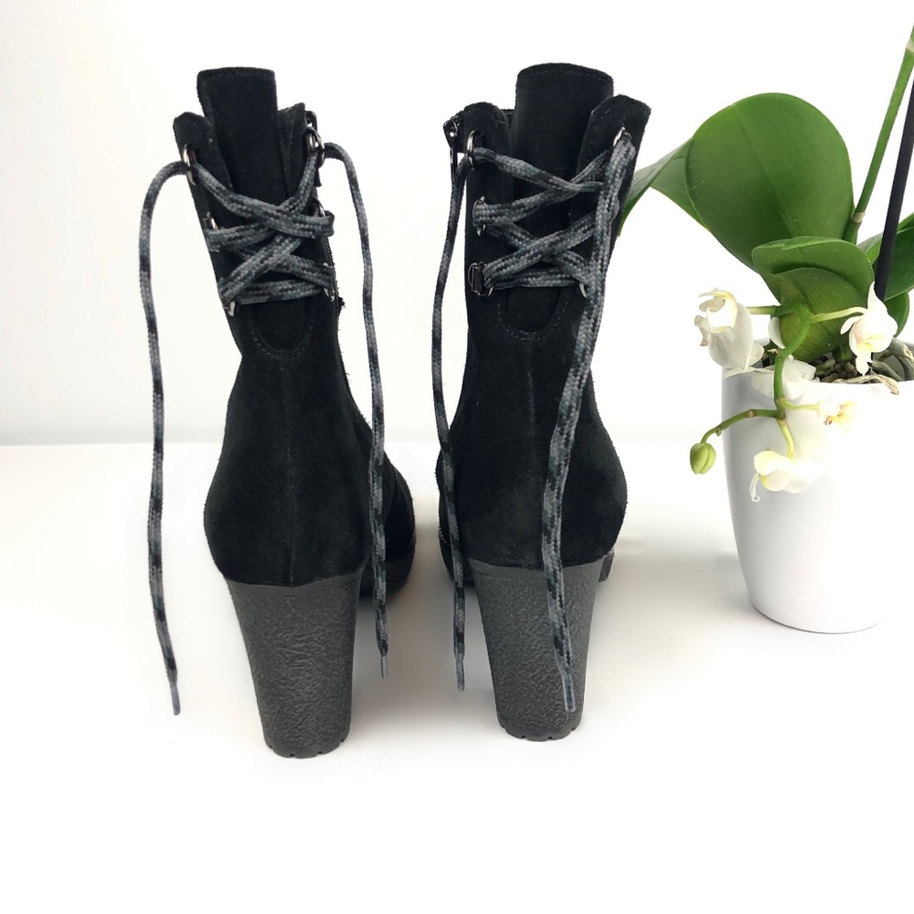MANAS Leather Lace-Up Suede Back Boot - Picture 4 of 4